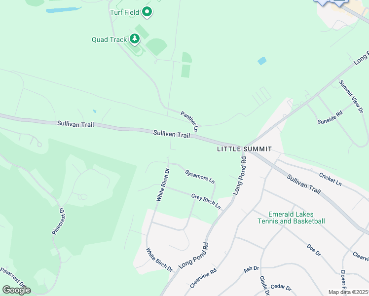 map of restaurants, bars, coffee shops, grocery stores, and more near 434 Sullivan Trail in Long Pond