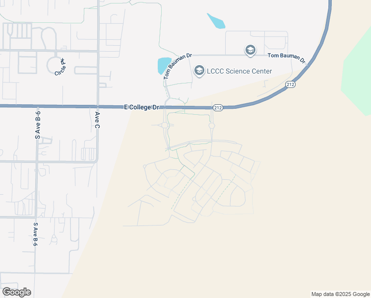 map of restaurants, bars, coffee shops, grocery stores, and more near East College Drive in Cheyenne