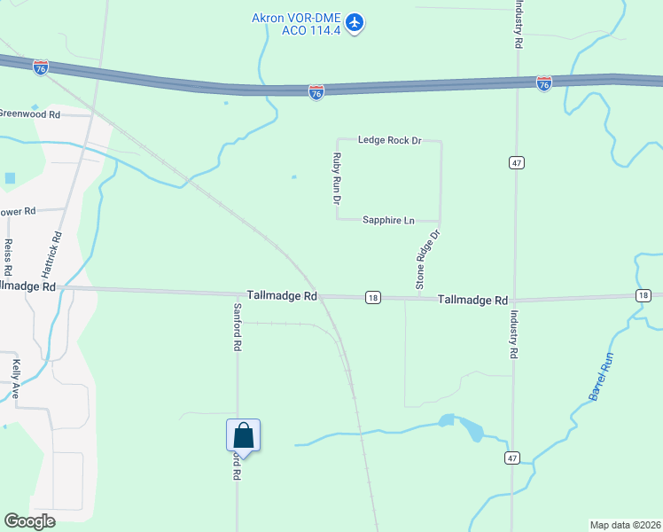 map of restaurants, bars, coffee shops, grocery stores, and more near in Rootstown