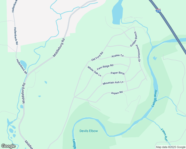 map of restaurants, bars, coffee shops, grocery stores, and more near Fern Ridge Road in White Haven