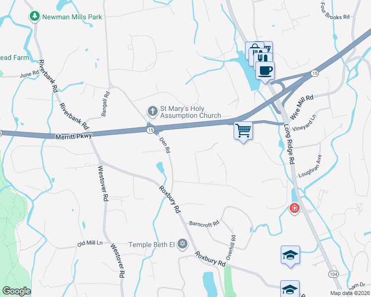 map of restaurants, bars, coffee shops, grocery stores, and more near 60 Macarthur Lane in Stamford