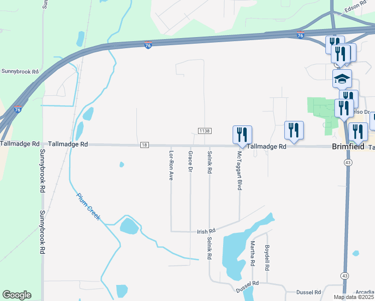 map of restaurants, bars, coffee shops, grocery stores, and more near 4055 Grace Drive in Kent