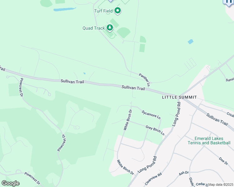 map of restaurants, bars, coffee shops, grocery stores, and more near 398 Sullivan Trail in Long Pond