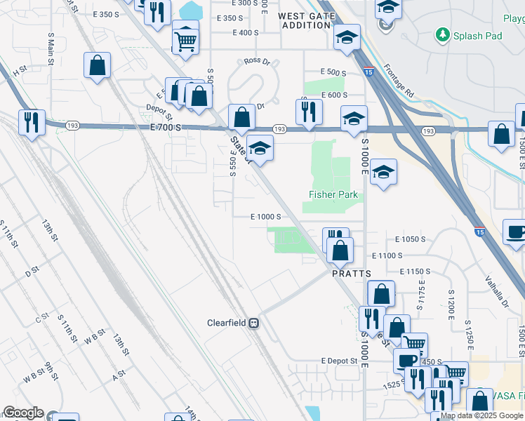 map of restaurants, bars, coffee shops, grocery stores, and more near 673 Campbell Heights in Clearfield