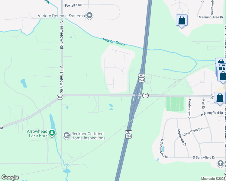 map of restaurants, bars, coffee shops, grocery stores, and more near 1325 Clifford in Akron