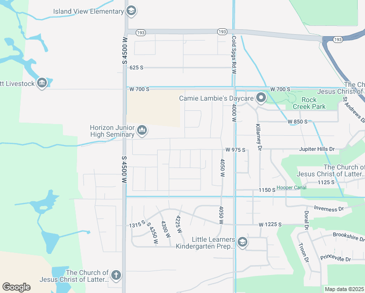 map of restaurants, bars, coffee shops, grocery stores, and more near 4236 West 975 South in West Point