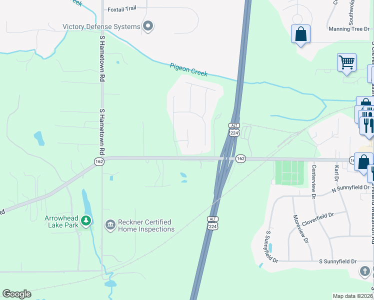 map of restaurants, bars, coffee shops, grocery stores, and more near 1325 Clifford in Akron