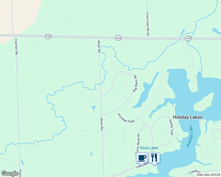 map of restaurants, bars, coffee shops, grocery stores, and more near 1029 Big Bass Road in Willard