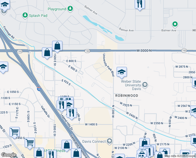 map of restaurants, bars, coffee shops, grocery stores, and more near 1025 1025 South in Clearfield
