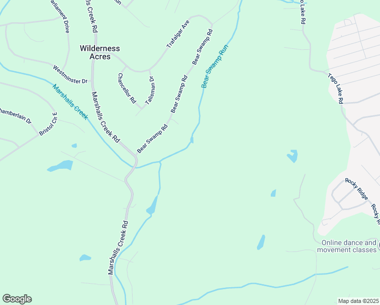 map of restaurants, bars, coffee shops, grocery stores, and more near 3138 Bear Swamp Road in East Stroudsburg