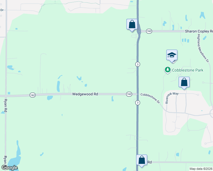map of restaurants, bars, coffee shops, grocery stores, and more near 5055-5079 Wedgewood Road in Medina