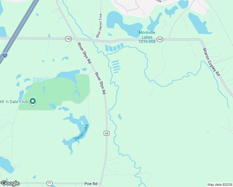 map of restaurants, bars, coffee shops, grocery stores, and more near 6371 River Styx Road in Medina