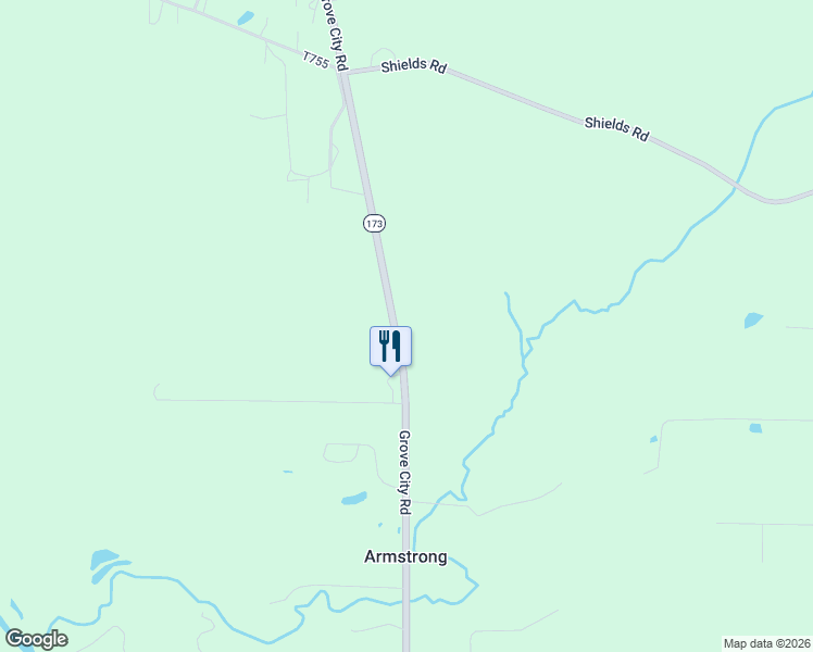 map of restaurants, bars, coffee shops, grocery stores, and more near 512 Grove City Road in Slippery Rock