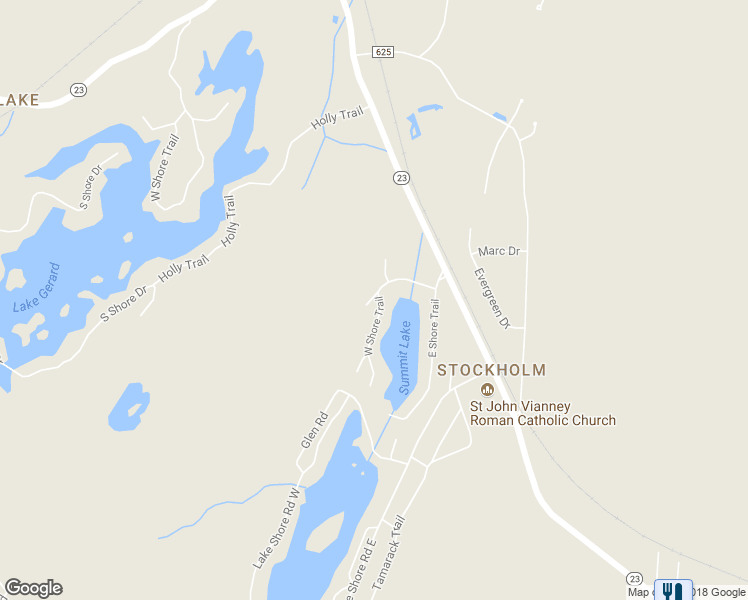 map of restaurants, bars, coffee shops, grocery stores, and more near 22 West Shore Trail in Hardyston Township