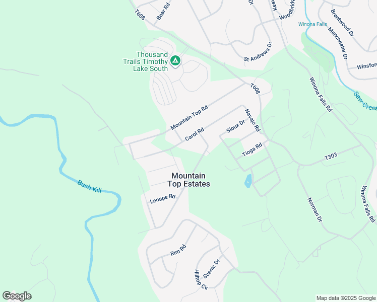 map of restaurants, bars, coffee shops, grocery stores, and more near 136 Carol Road in East Stroudsburg