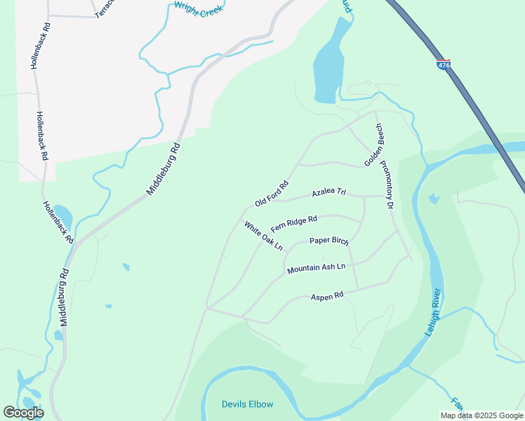 map of restaurants, bars, coffee shops, grocery stores, and more near Azalea Trail in Luzerne County