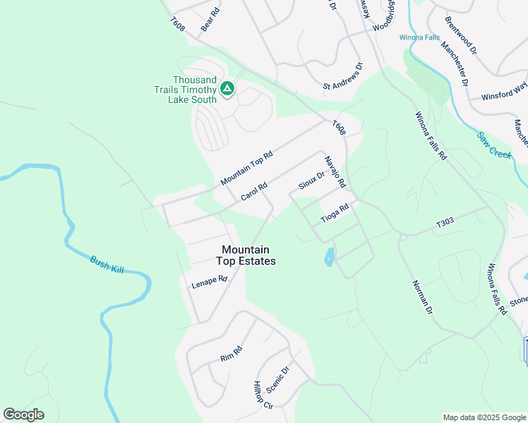 map of restaurants, bars, coffee shops, grocery stores, and more near 215 Shawnee Drive in East Stroudsburg