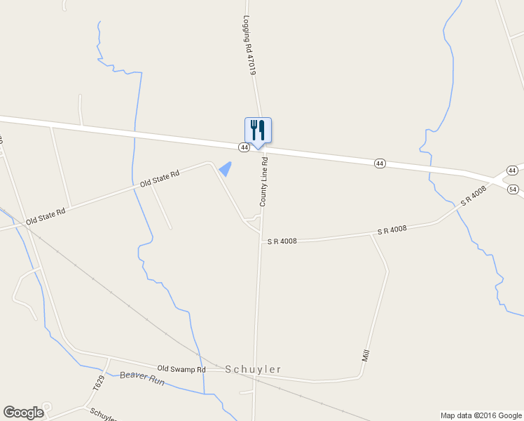 map of restaurants, bars, coffee shops, grocery stores, and more near Logging Road 47019 in Turbotville