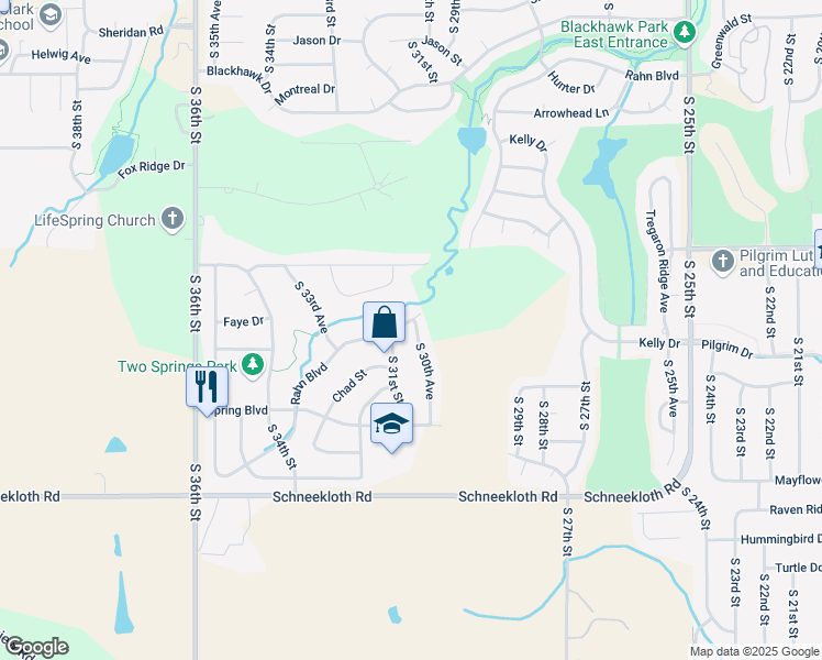 map of restaurants, bars, coffee shops, grocery stores, and more near 14202 South 30th Avenue in Bellevue