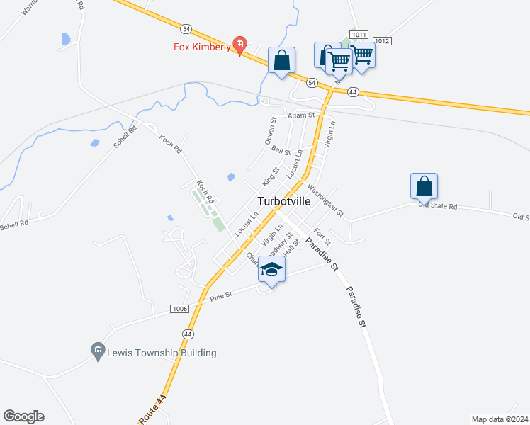 map of restaurants, bars, coffee shops, grocery stores, and more near in Turbotville