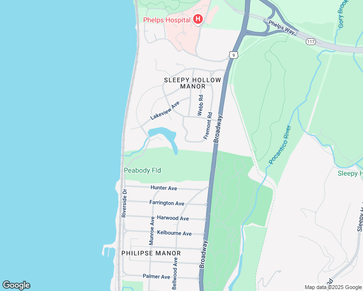 map of restaurants, bars, coffee shops, grocery stores, and more near 50 Fremont Road in Sleepy Hollow