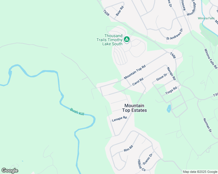 map of restaurants, bars, coffee shops, grocery stores, and more near 54 Mountain Top Road in East Stroudsburg