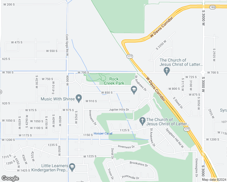 map of restaurants, bars, coffee shops, grocery stores, and more near 3658 West 850 South in Syracuse