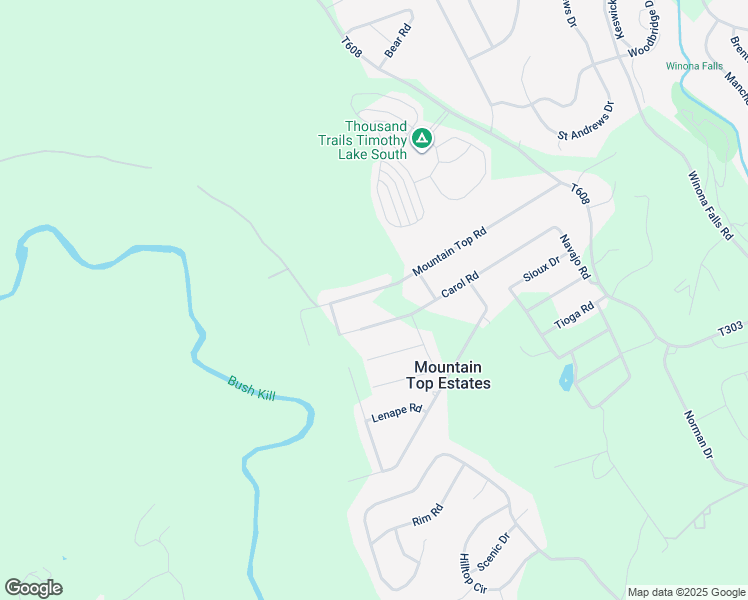 map of restaurants, bars, coffee shops, grocery stores, and more near 52 Mountain Top Road in East Stroudsburg