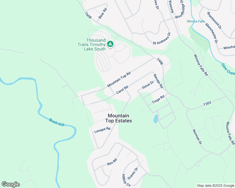 map of restaurants, bars, coffee shops, grocery stores, and more near 136 Carol Road in East Stroudsburg