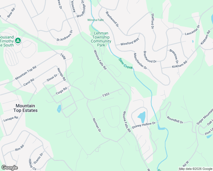 map of restaurants, bars, coffee shops, grocery stores, and more near 6405 Timothy Lake Road in Bushkill