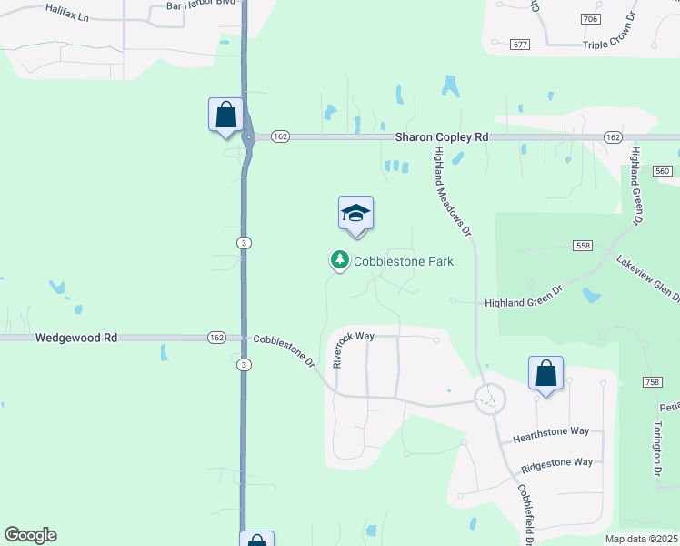 map of restaurants, bars, coffee shops, grocery stores, and more near 4765 Cobblestone Drive in Medina