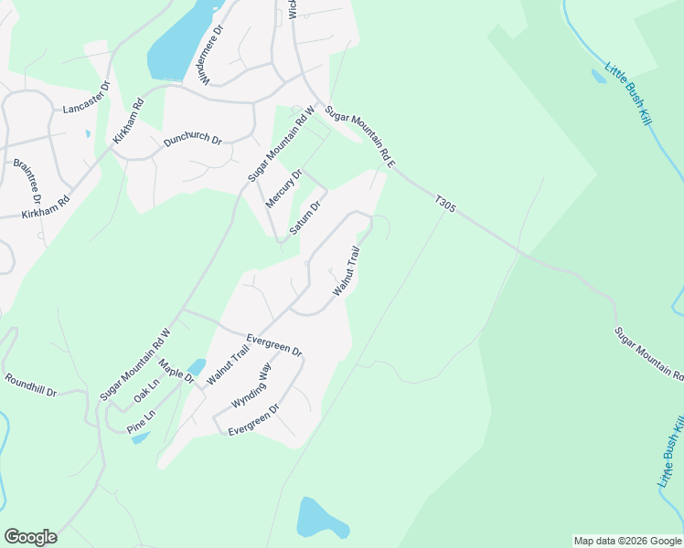 map of restaurants, bars, coffee shops, grocery stores, and more near 1-99 Jordan Court in Bushkill