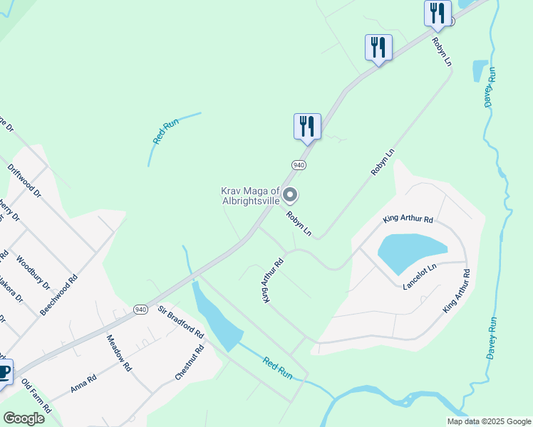 map of restaurants, bars, coffee shops, grocery stores, and more near 107 Camelot Drive in Monroe County