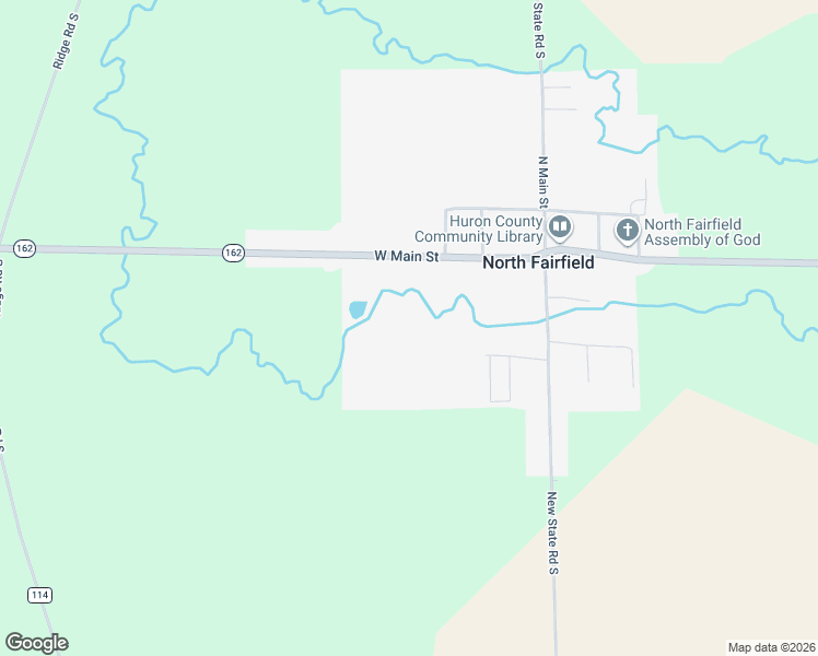 map of restaurants, bars, coffee shops, grocery stores, and more near 215 West Main Street in North Fairfield