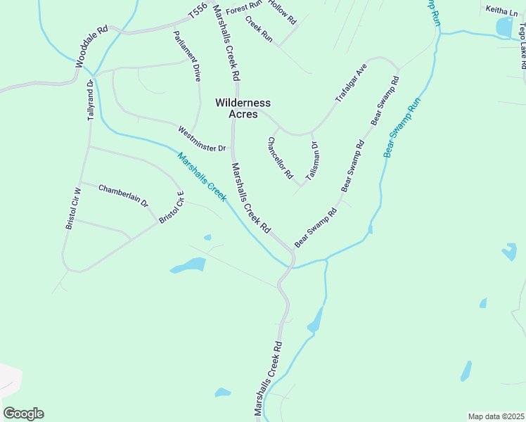 map of restaurants, bars, coffee shops, grocery stores, and more near Marshalls Creek Road in East Stroudsburg