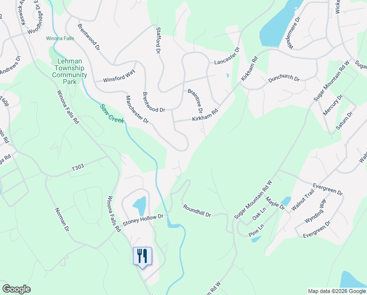 map of restaurants, bars, coffee shops, grocery stores, and more near 151 Manchester Drive in Pike County