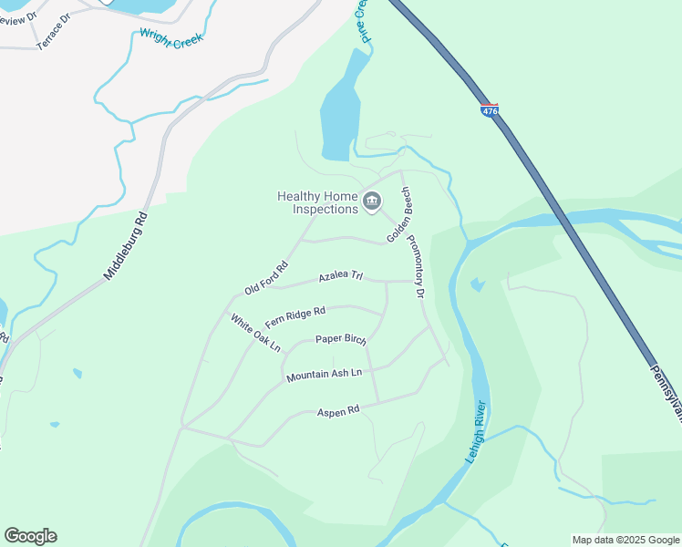 map of restaurants, bars, coffee shops, grocery stores, and more near Azalea Trail in Luzerne County