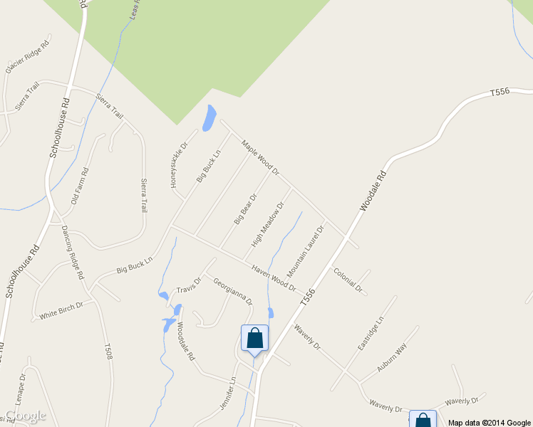 map of restaurants, bars, coffee shops, grocery stores, and more near 12510 High Meadow Dr in East Stroudsburg
