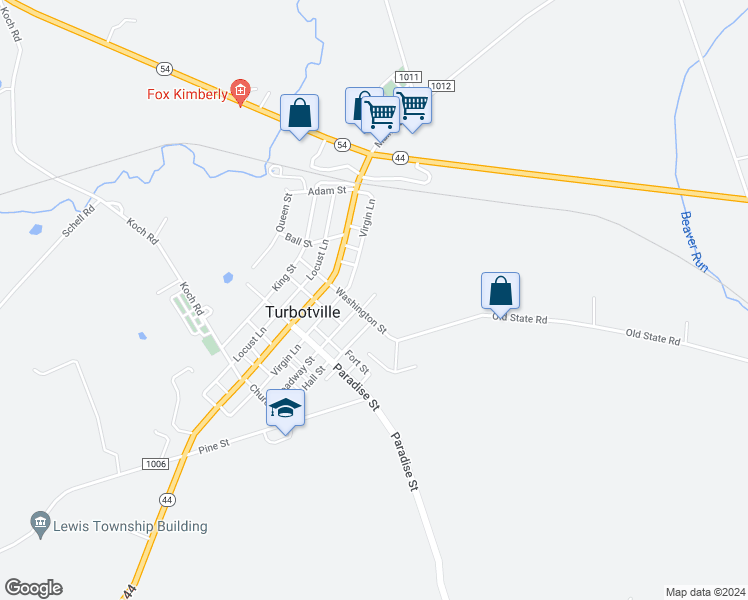 map of restaurants, bars, coffee shops, grocery stores, and more near 524 Broadway Estates in Turbotville