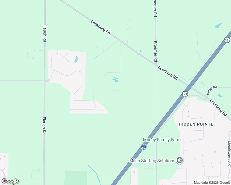 map of restaurants, bars, coffee shops, grocery stores, and more near 3110 Evergreen Road in Fort Wayne