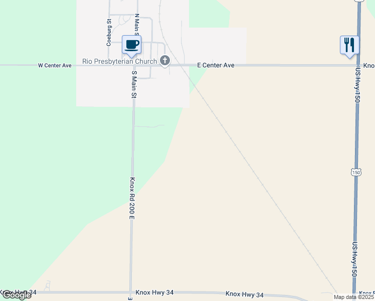 map of restaurants, bars, coffee shops, grocery stores, and more near 2675 Knox Highway 33 in Rio
