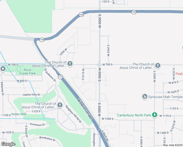map of restaurants, bars, coffee shops, grocery stores, and more near 744 South 3050 West in Syracuse