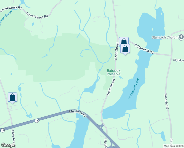 map of restaurants, bars, coffee shops, grocery stores, and more near 15 Wyckham Hill Lane in Greenwich
