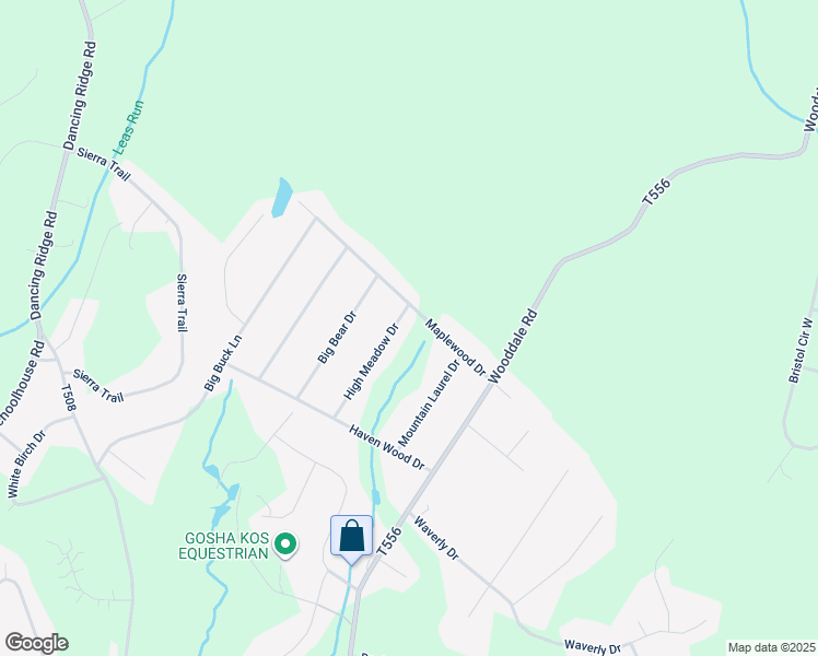 map of restaurants, bars, coffee shops, grocery stores, and more near 12503 High Meadow Drive in East Stroudsburg