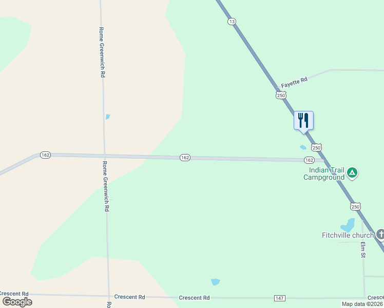 map of restaurants, bars, coffee shops, grocery stores, and more near 2230 Ohio 162 in North Fairfield