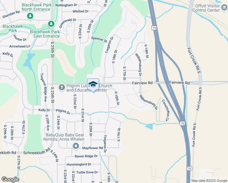 map of restaurants, bars, coffee shops, grocery stores, and more near 14102 South 18th Street in Bellevue