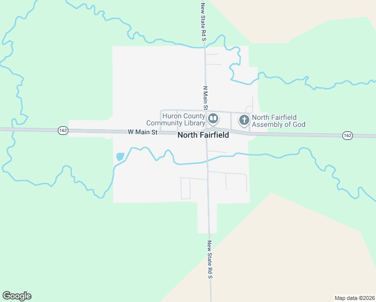 map of restaurants, bars, coffee shops, grocery stores, and more near 10 South Main Street in North Fairfield