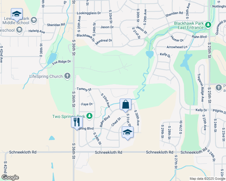 map of restaurants, bars, coffee shops, grocery stores, and more near 14003 South 32nd Avenue in Bellevue