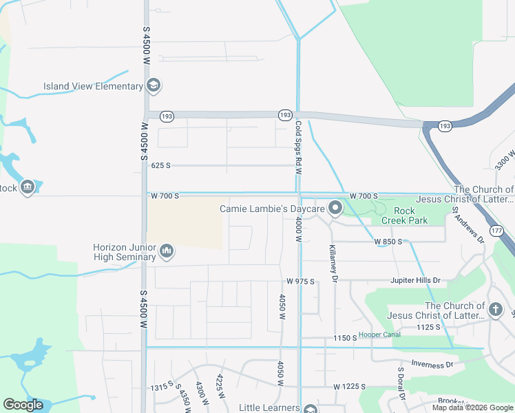 map of restaurants, bars, coffee shops, grocery stores, and more near 4001-4499 West 700 South in West Point