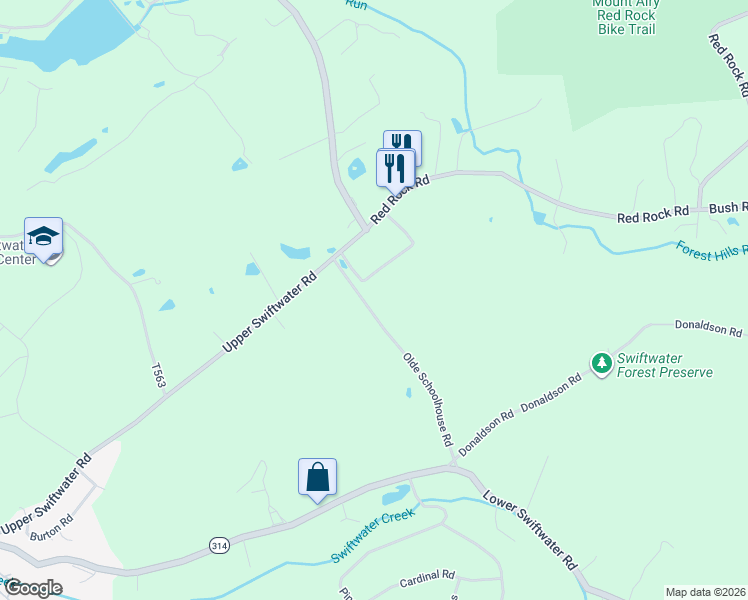 map of restaurants, bars, coffee shops, grocery stores, and more near 1523 Olde Schoolhouse Road in Cresco